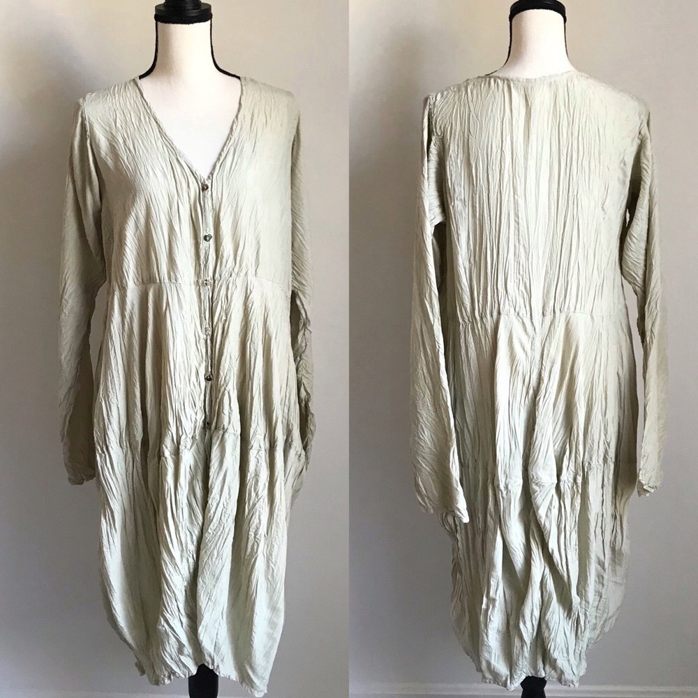 Privatsachen Lagenlook Silk Dress Taupe German